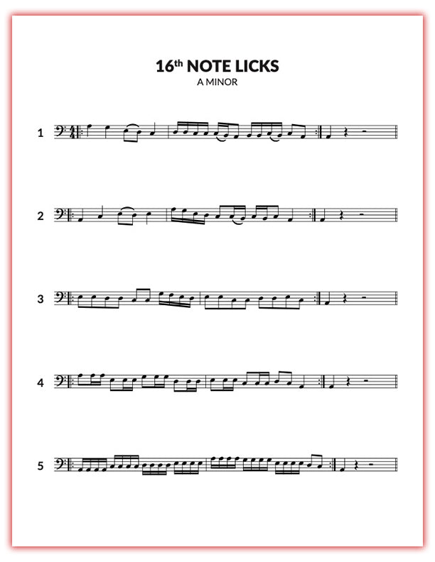 Hip Hop Bass Etudes Patterns & Licks
