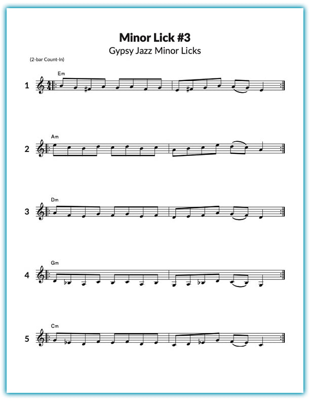 50 Gypsy Jazz Violin Licks