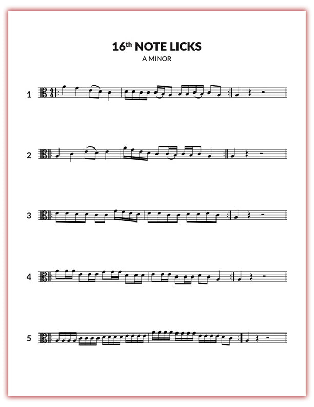 Hip Hop Viola Etudes Patterns & Licks